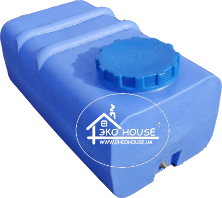 пластиковая емкость для питьевой воды и душа квадратная 100 литров код 102